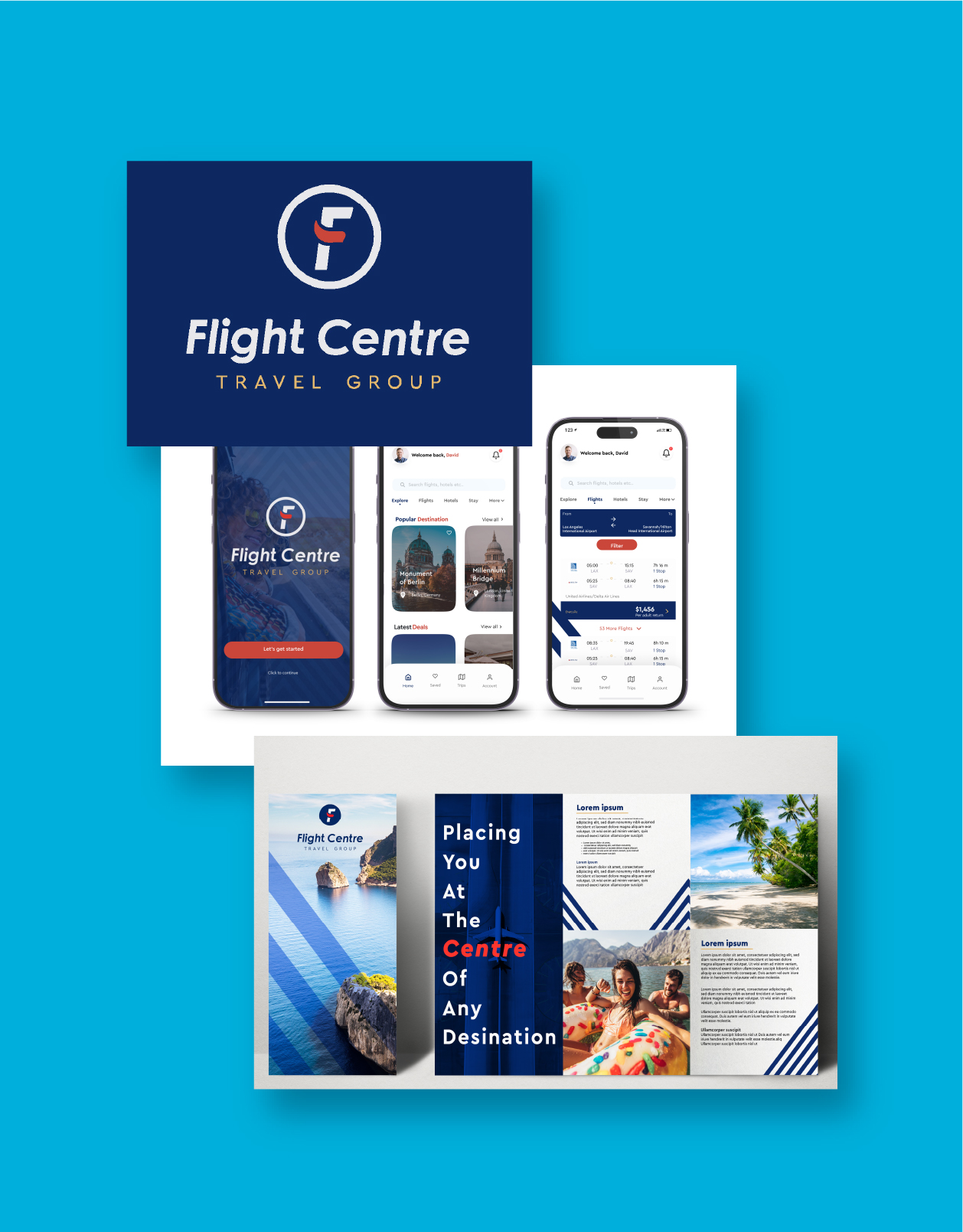 Rebranding for Australian based travel agency Flight Centre