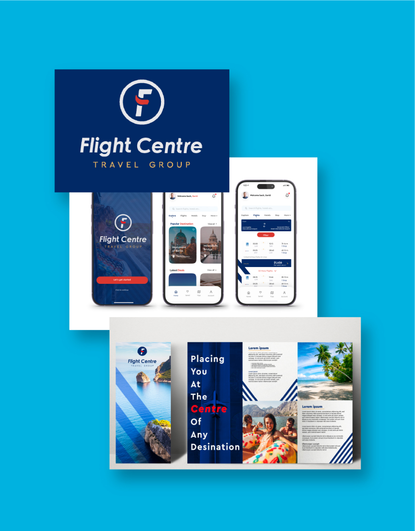 Rebranding for travel agency Flight Centre