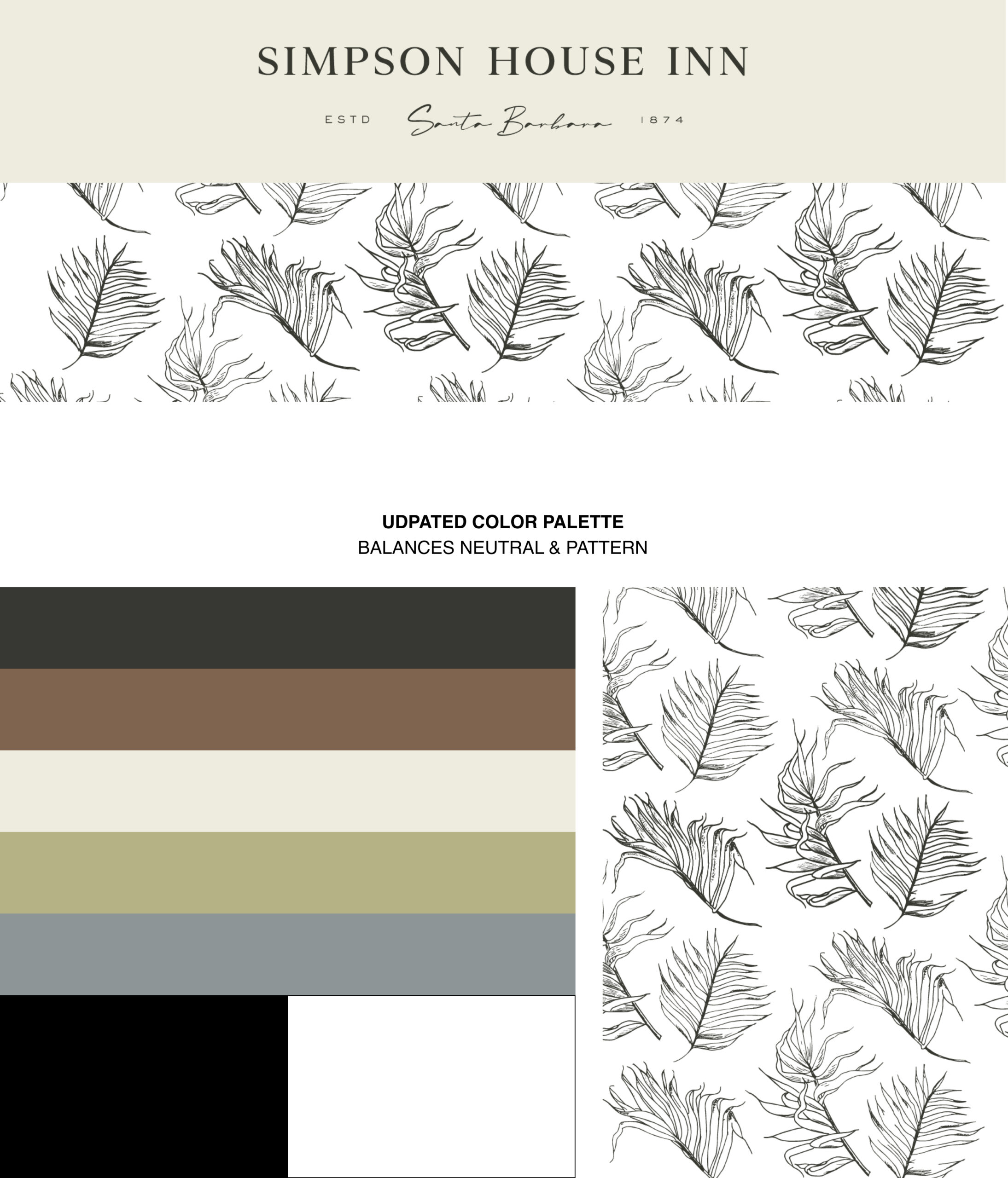 Simpson House Inn Color Palette and Pattern