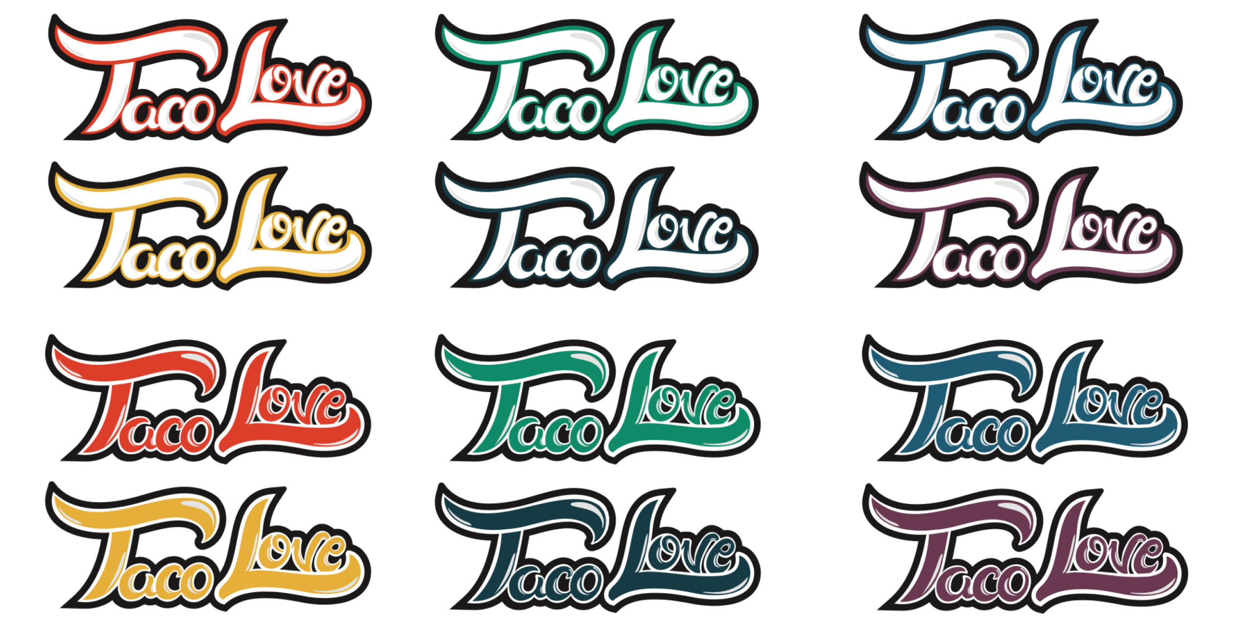 Taco Love Logo and Brand Color
