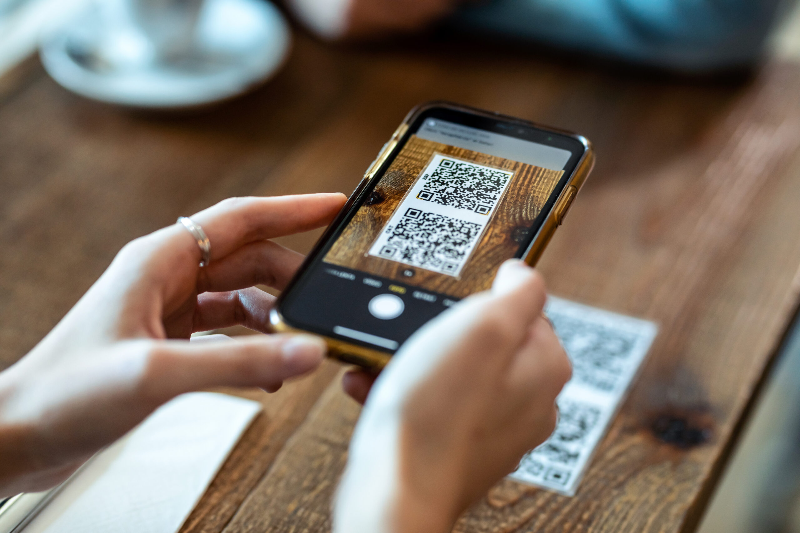Scanning a QR Code for Apartment Marketing